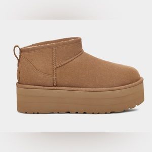 Like new Ugg platform classic ultra mini chesnut